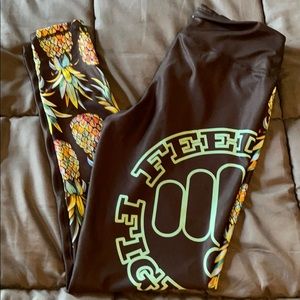 Feed Me Fight Me Pineapple Leggings. Size M